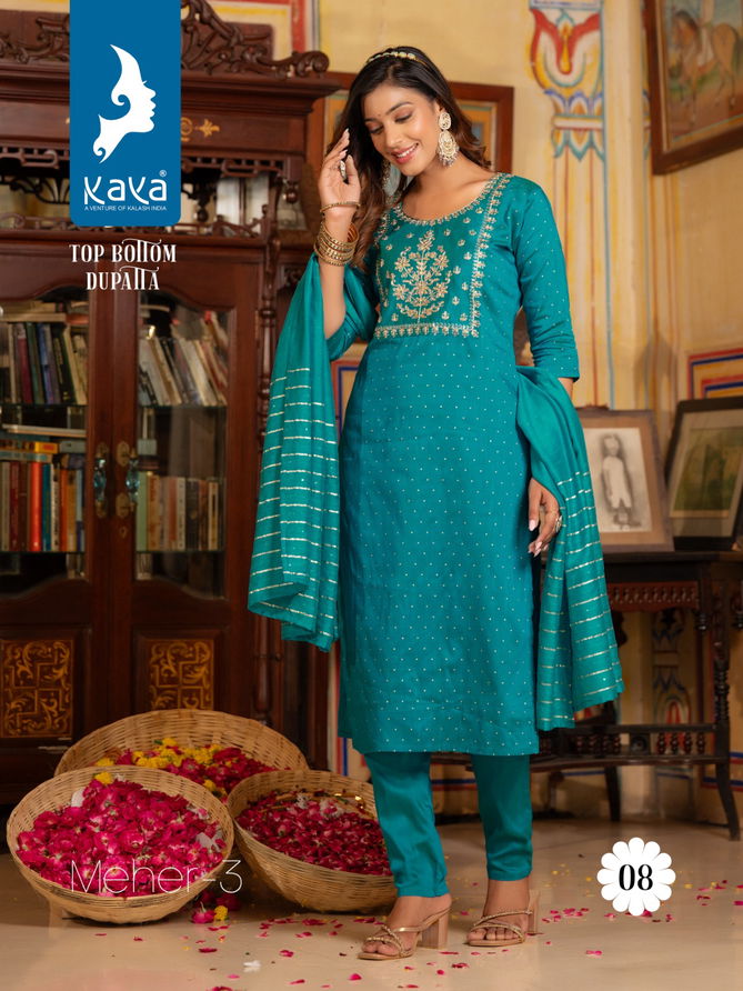 Kaya Meher Vol 3 Designer Readymade Suits Catalog
